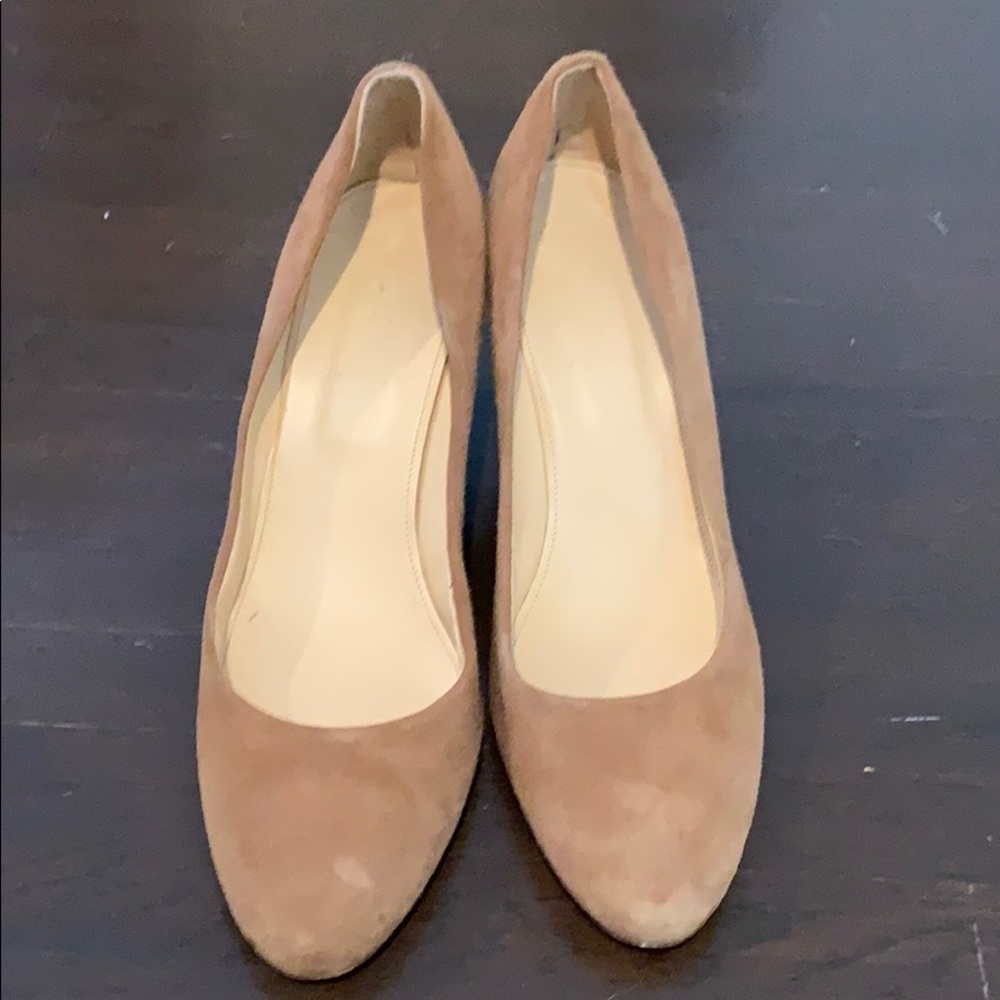 J. Crew fabulous wedges suede beige